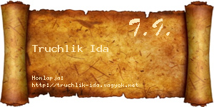 Truchlik Ida névjegykártya